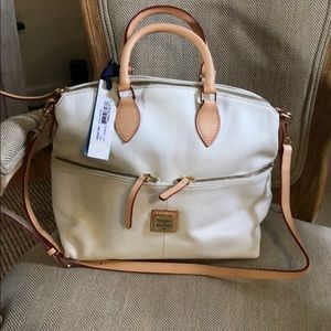 Dooney and Bourke White Crossbody Pocket Satchel